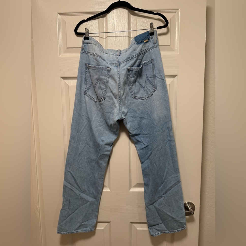 MOTHER Women's Straight Leg Jeans in Light Blue - Picture 10 of 16
